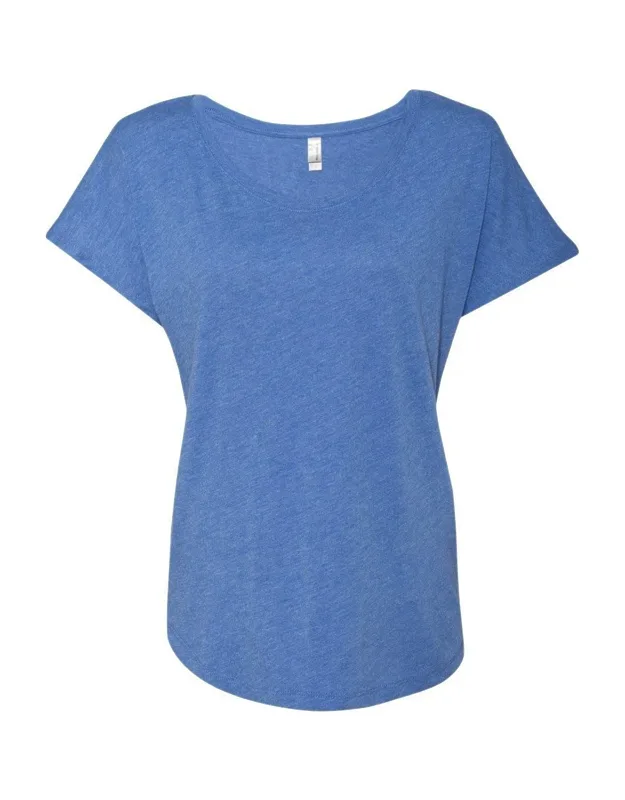 Next Level Triblend Dolman T-shirt With Scoop Neck And Curved Hem
