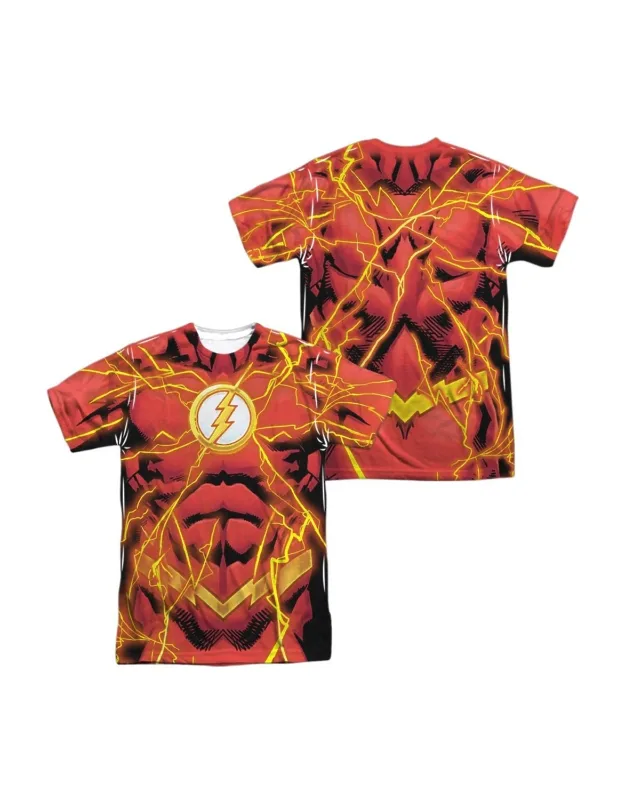 Justice League Of America Flash 52 Bolt (front/back Print) Short Sleeve Tee / T-shirt