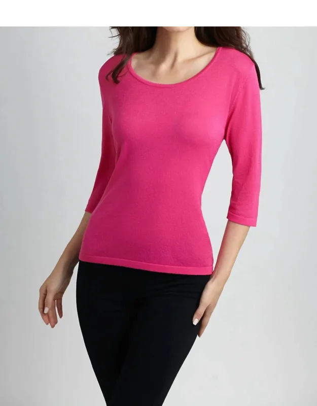 Three Quarter Sleeve Tunic Top