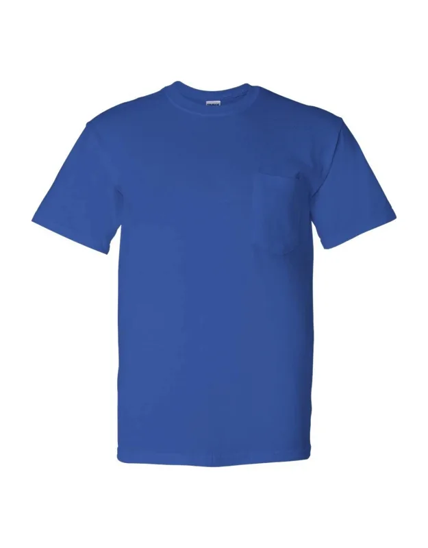 Gildan Dryblend Pocket T-shirt With Moisture Management Properties And Classic Fit