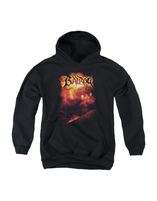 Lord Of The Rings Balrog Youth Pull Over Hoodie - Stylish For Everyday Wear, 50% Cotton And 50% Polyester