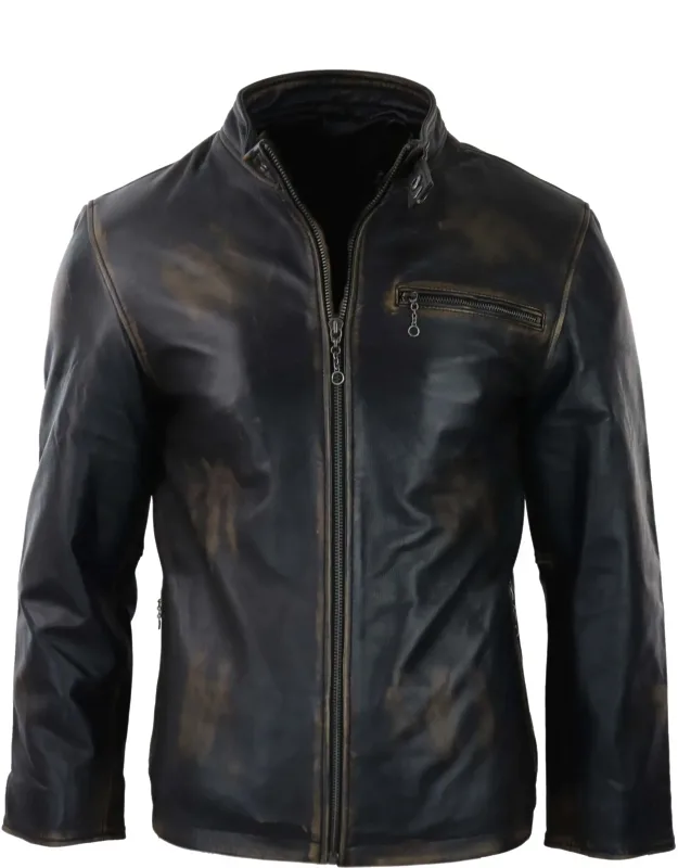 Classic Nehru Leather Jacket