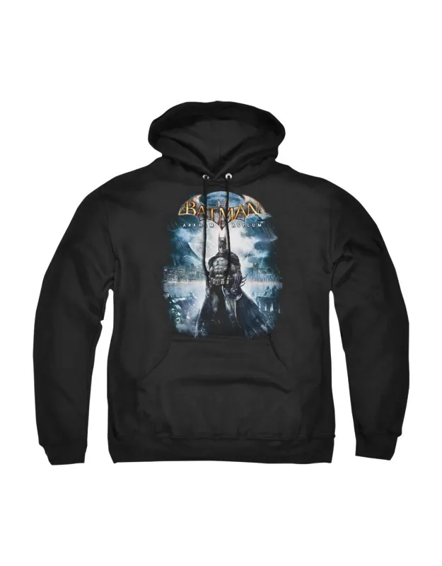 _batman Arkham Asylum Game Cover Pull Over Hoodie / Hooded Sweatshirt_