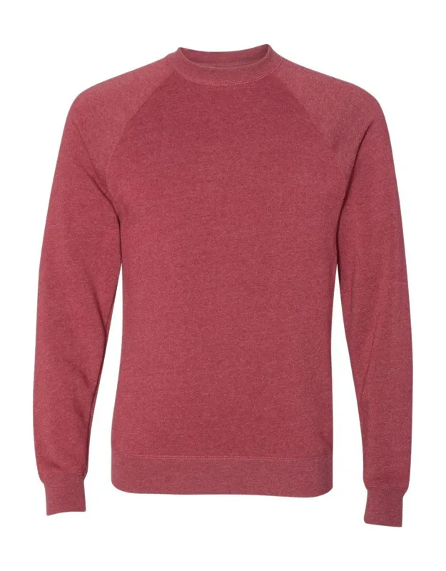 Independent Trading Co. Special Blend Raglan Sweatshirt, 8 Oz. Fabric, Reverse Coverstitch Sewing