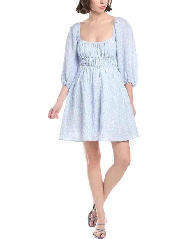 Linen-blend Mini Dress