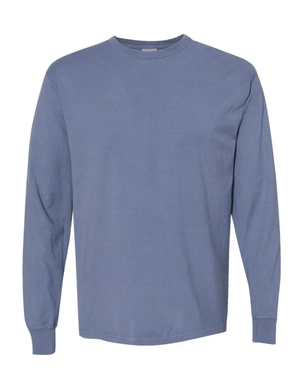 Comfortwash Long Sleeve T-shirt 100% Ringspun Cotton, Double-needle Coverstitched