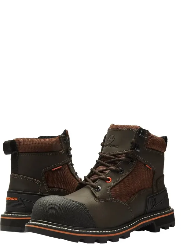 6" Steel Toe Work Boots For Electrical Hazard And Oil And Slip Resistant With Astm F 2413-18 Rating And Electrical Hazard Protection