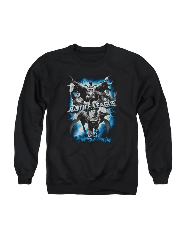 Justice League Of America Justice Storm Crewneck Sweatshirt
