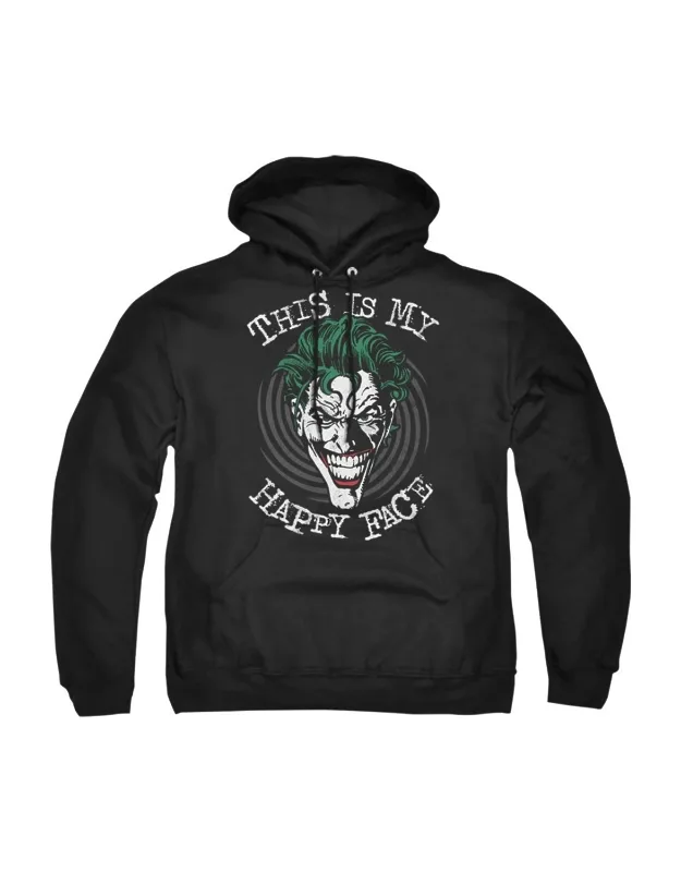Batman Maniacal Spiral Adult Pull Over Hoodie / Sweatshirt - Stylish For Everyday Wear, 50% Cotton And 50% Polyester