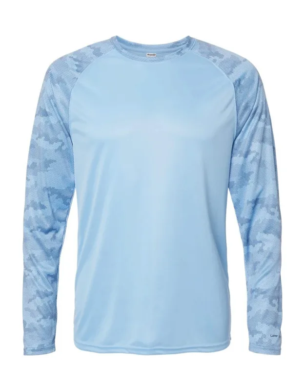 Cayman Performance Camo Colorblocked Long Sleeve T-shirt