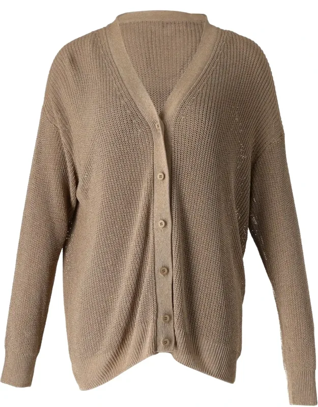 Loose Knit Tank Top And Cardigan Set