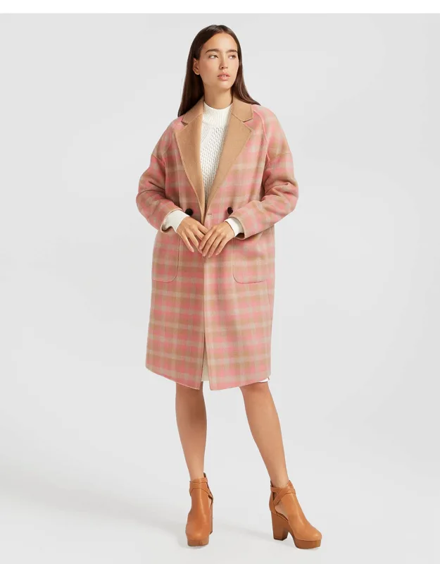 Publisher Double-breasted Wool Blend Coat - Notched Collar, Patch Pockets