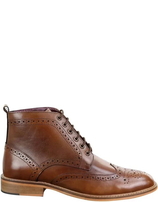 Classic Oxford Brogue Ankle Boots