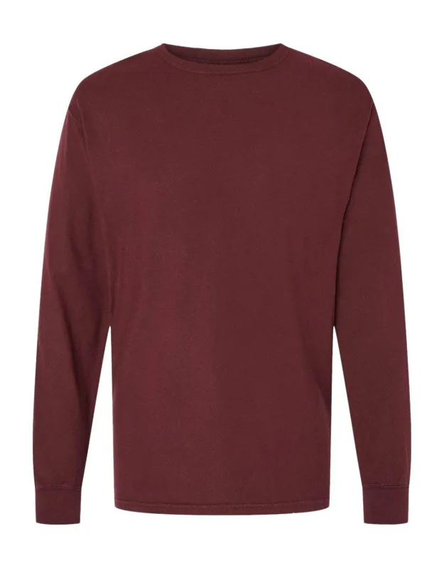 Comfortwash Long Sleeve T-shirt, 100% Ringspun Cotton, Double-needle Coverstitched