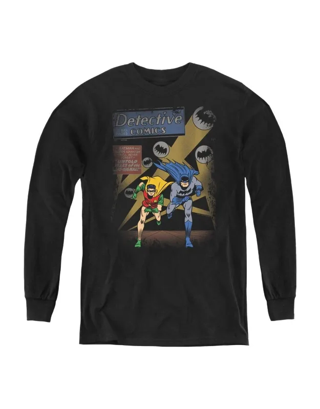 Batman Dynamic Duo Youth Long Sleeve Tee - Stylish For Everyday Wear, 100% Cotton