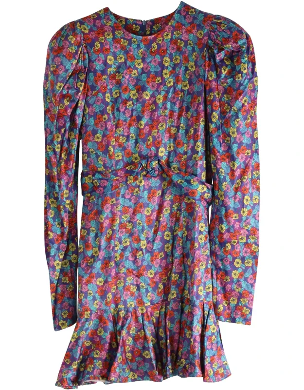 Alison Mini Dress In Floral Print Viscose