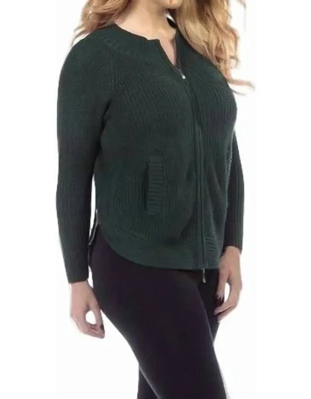 Front & Side-zip Cardigan