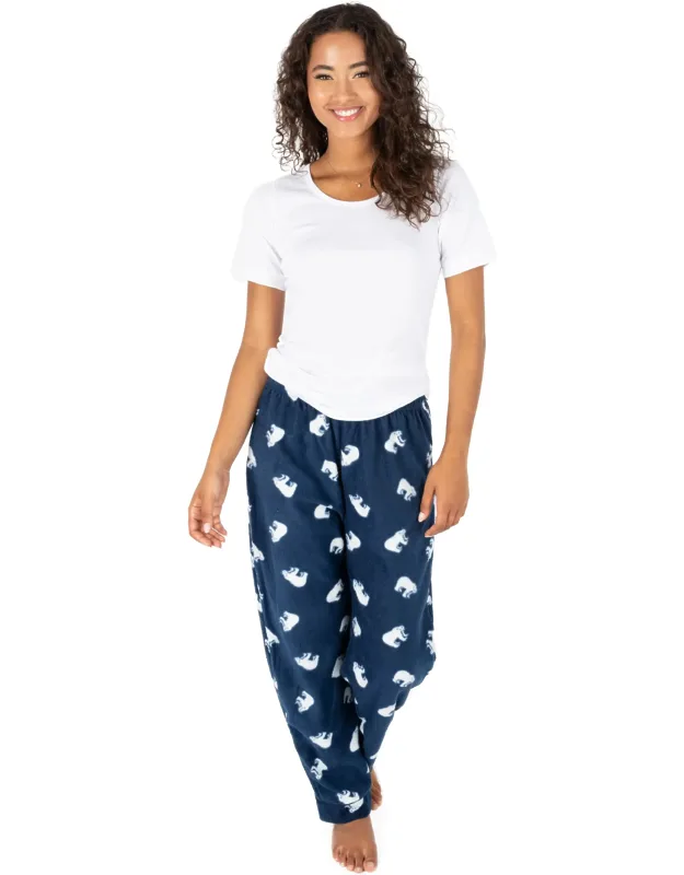 Christmas Fleece Pajama Pants Polar Bear