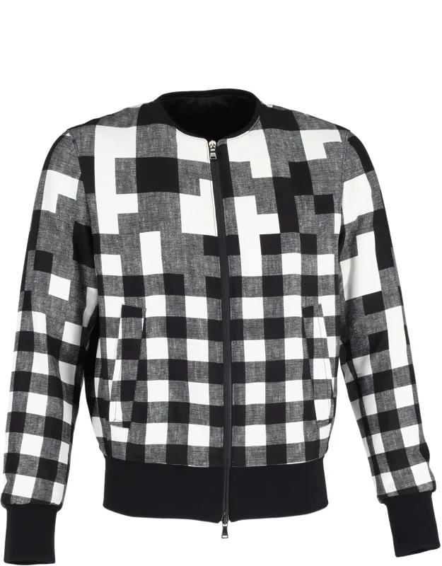 Checkered Bomber Jacket