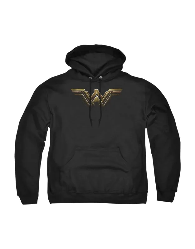 Justice League Movie Wonder Woman Logo Hoodie - Stylish Everyday Wear, 50% Cotton 50% Polyester