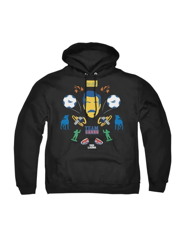 Ted Lasso Icon Collage Hoodie - 50% Cotton, 50% Polyester