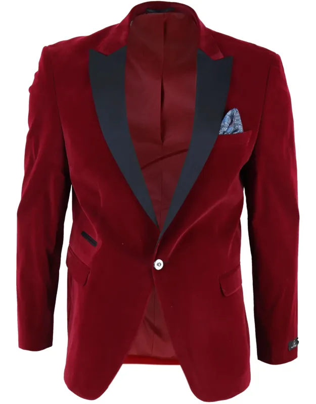 Velvet 1 Button Jacket Tuxedo Blazer