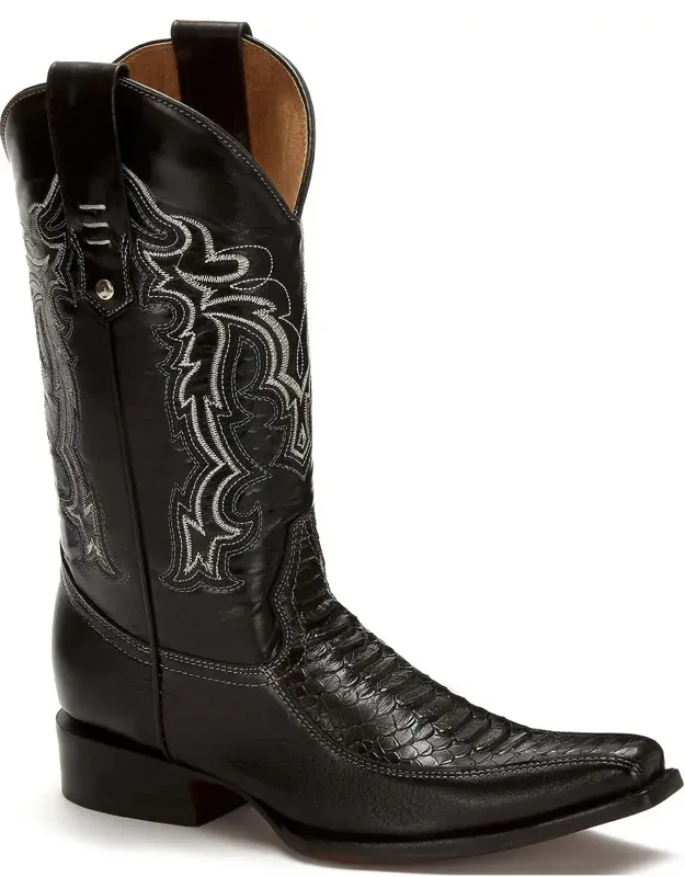 Forastero Western Cowboy Leather Boots With Cushioned Insole And Durable Leather Outsole