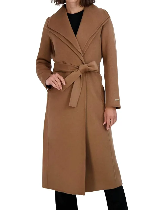 Maxi Double Face Belted Wrap Coat