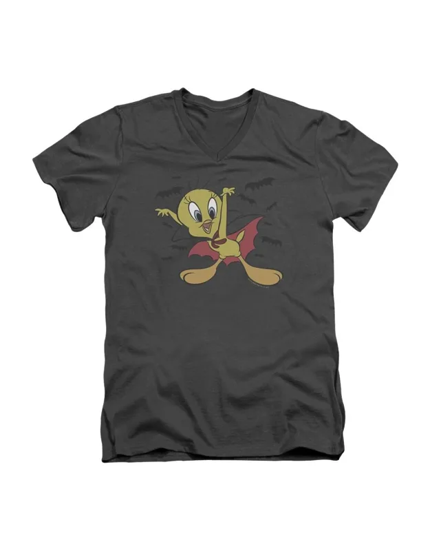 Looney Tunes Vampire Tweety V Neck Premium Cotton Tee
