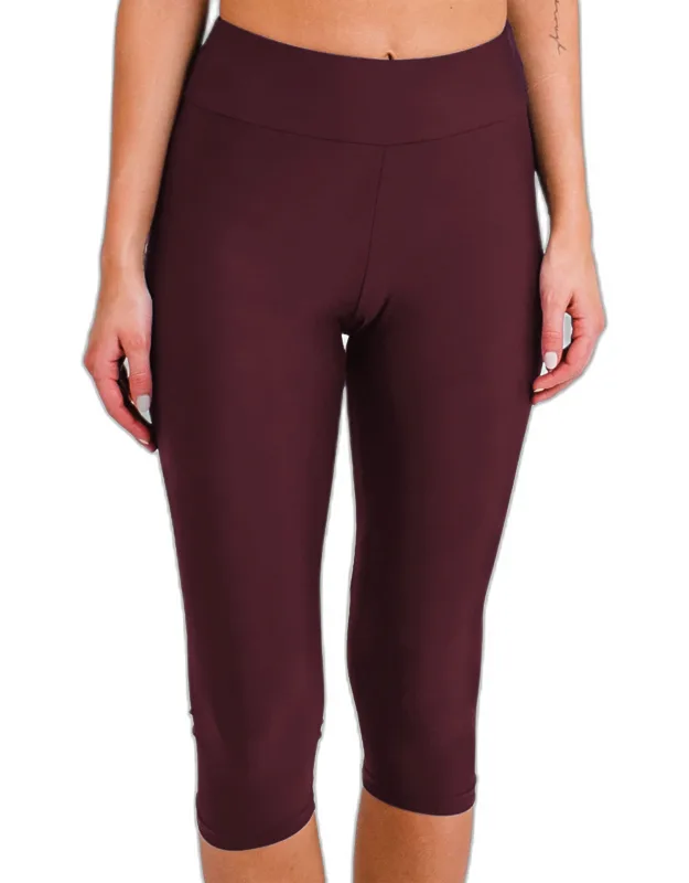 High Waisted Capri Swim Leggings