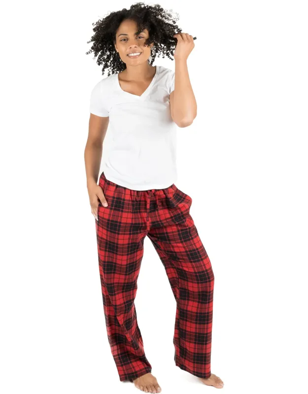 Christmas Flannel Pajama Pants Plaid With Cotton Makeup And Warm Night Of Rest