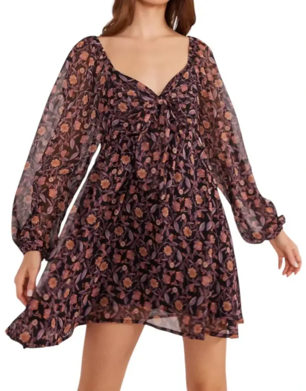 Ditsy Floral Babydoll Mini Dress