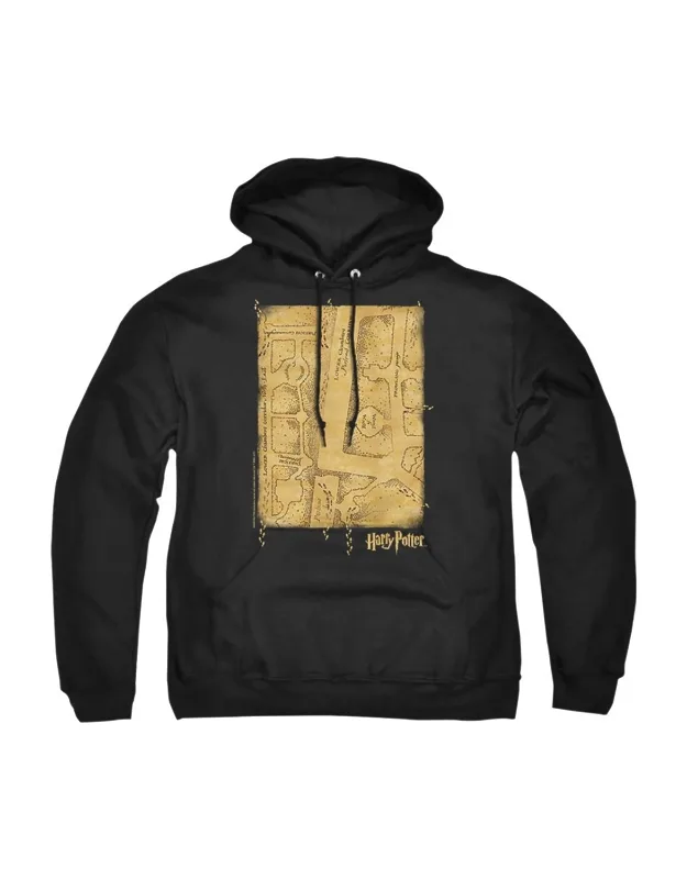 Harry Potter Marauders Map Interior Pull Over Hoodie / Hooded Sweatshirt - Stylish & Guaranteed Authentic