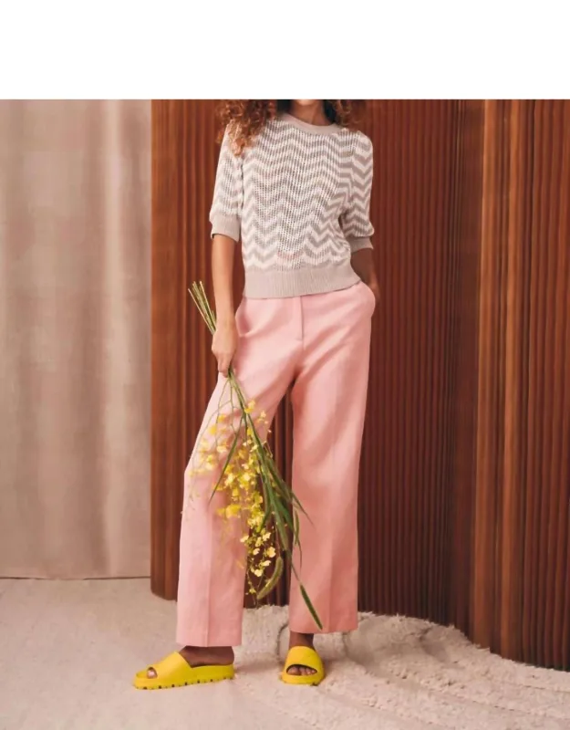 Chevron Stripe Mesh Top