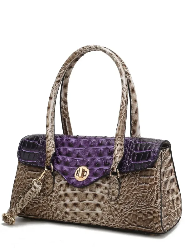 Liviana Shoulder Elegant Bag Croc-embossed