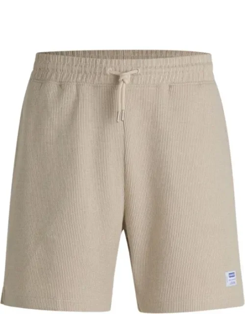 Waffle-structured Cotton Shorts