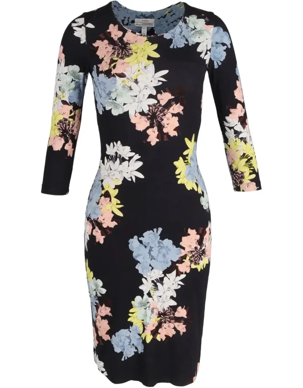 Floral Jersey Midi Dress
