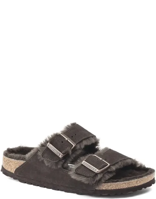 Arizona Shearling Sandals With Comfortable Suede Upper And Adjustable Buckles