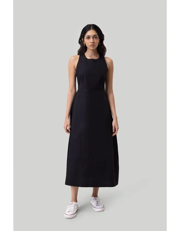 Cross-back Midi Dress