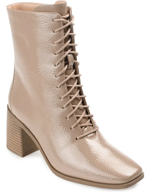 Covva Bootie With Square Toe And Walkable Block Heel