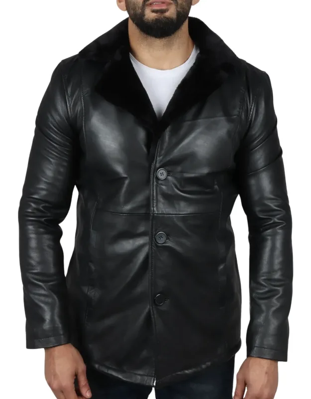 Leather Fur Lining Coat