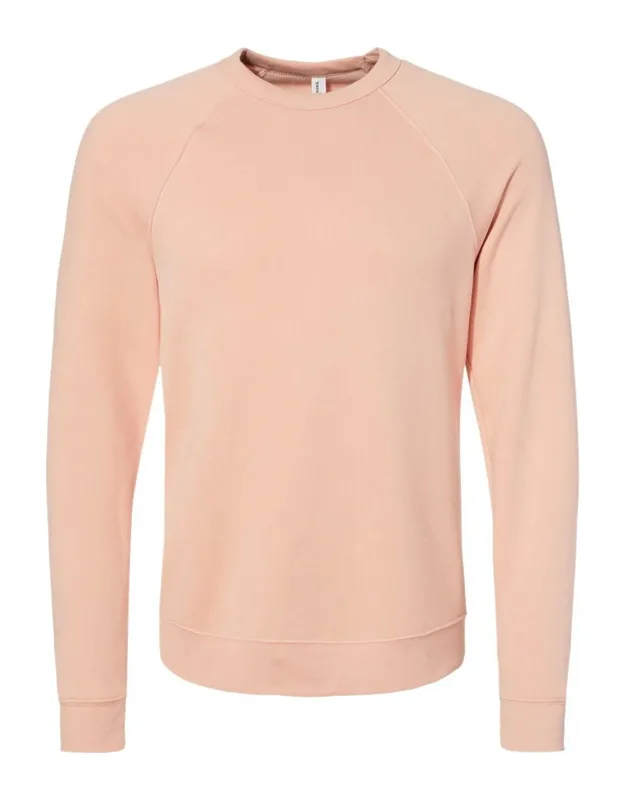 Sponge Fleece Raglan Crewneck Sweatshirt - 6.5 Oz. Fabric, Athletic Fit