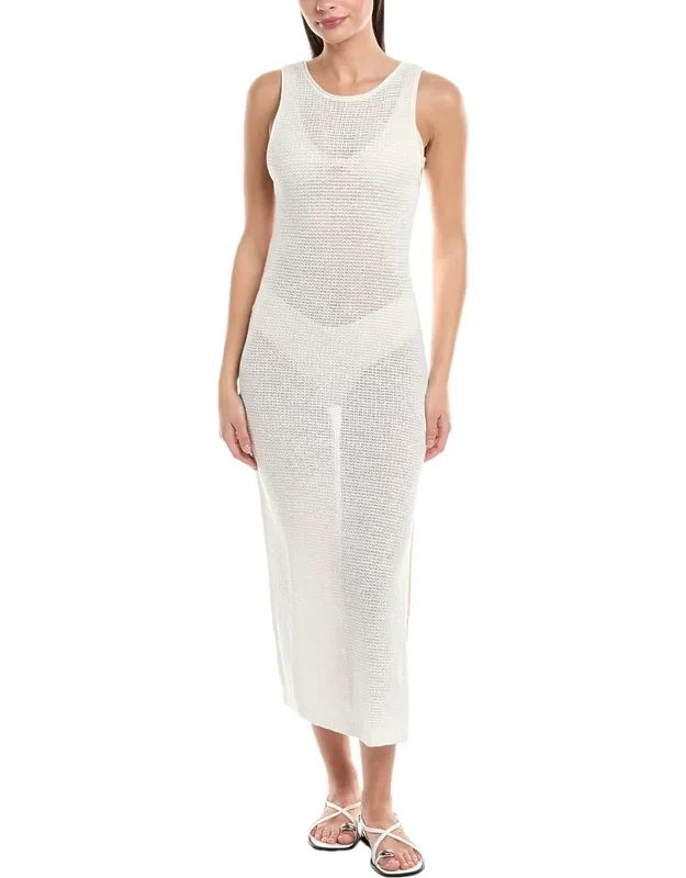 Knit Scoop Back Linen Maxi Dress