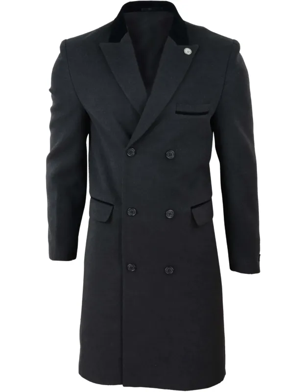 3/4 Long Double Breasted Overcoat
