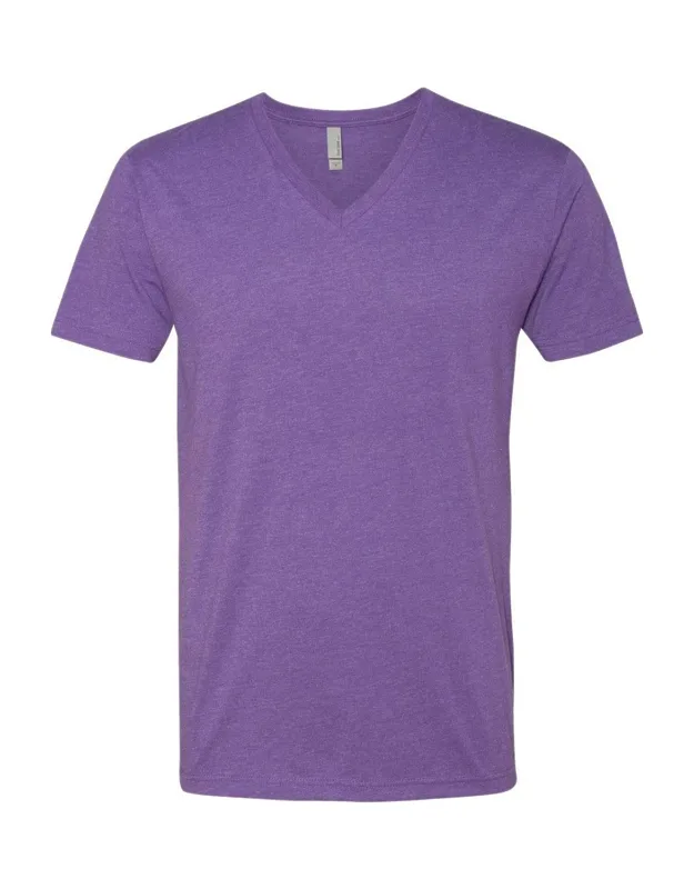 Next Level Cvc V-neck T-shirt Set-in 1x1 Baby Rib Collar, Side Seams.