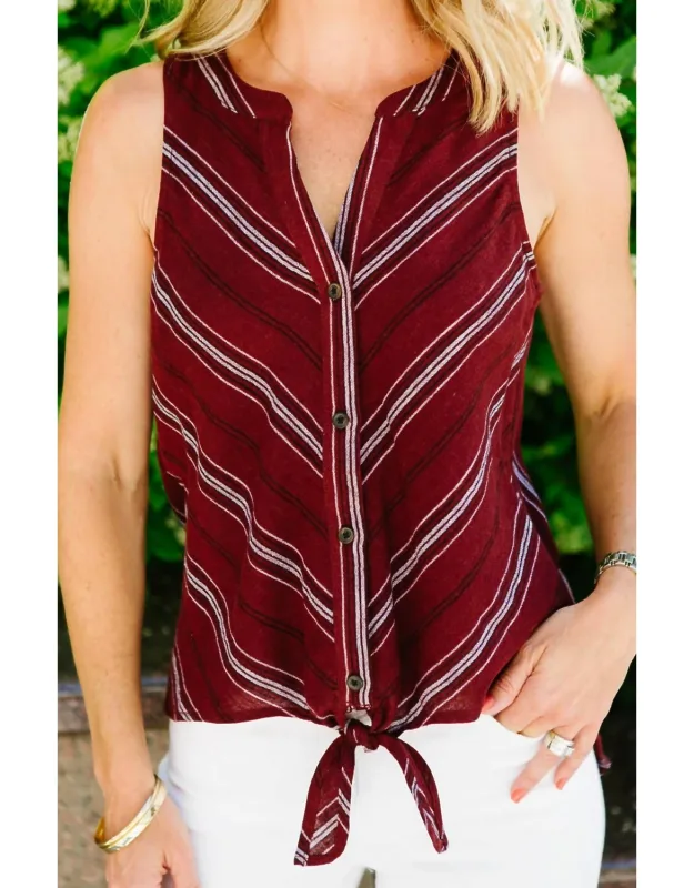Tie Front Craft Shell Blouse