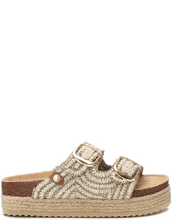 Footbed Jute Wrapped Platform Sandals