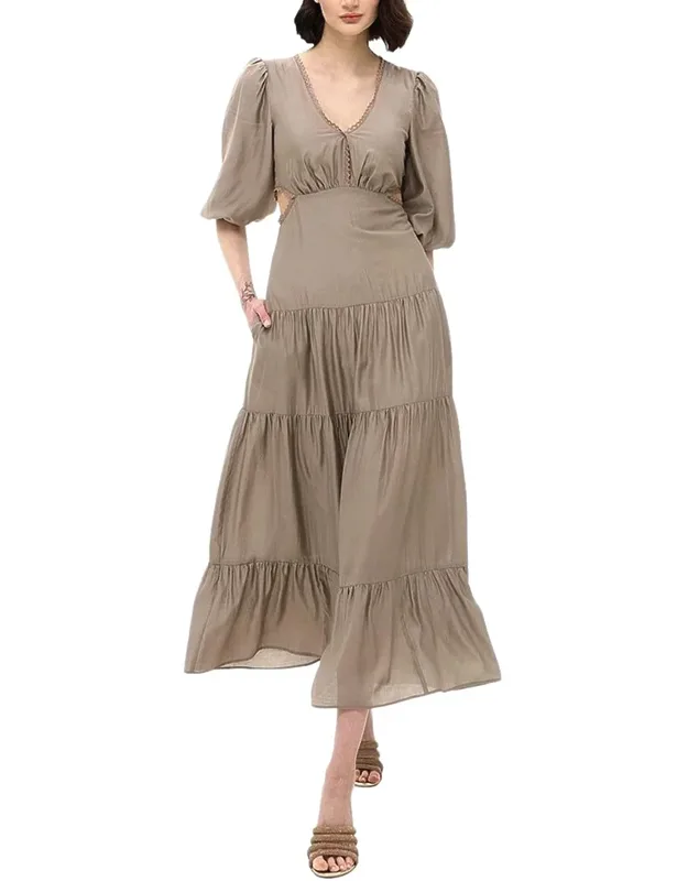Silk-blend Midi Dress, Elegant Feel