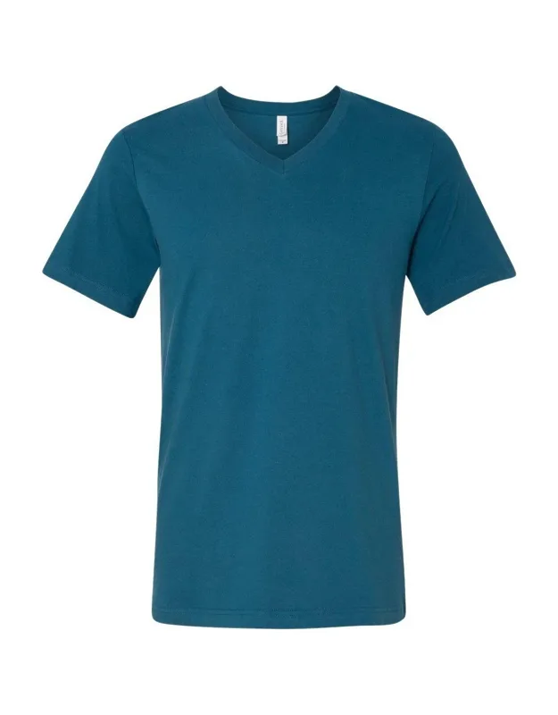 Jersey V-neck Tee, 100% Airlume Combed And Ringspun Cotton, Retail Fit