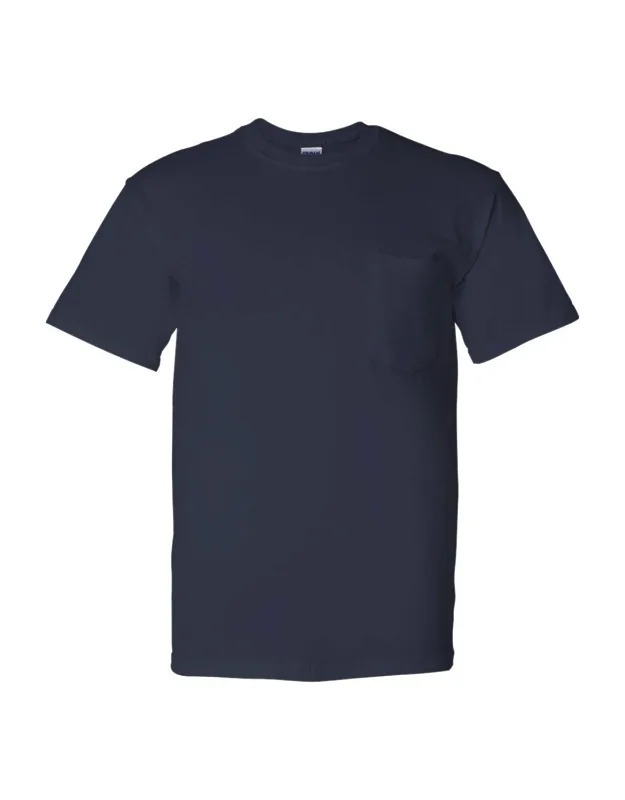 Gildan Dryblend Pocket T-shirt With Moisture Management Properties And Classic Fit